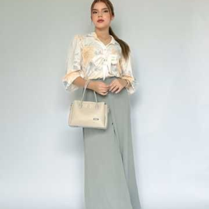 PANTALON LAIA GRIS PLOMO LINO BURBUJA