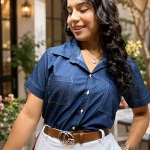BLUSA ASTRID JEAN INDIGO
